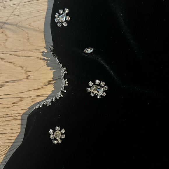 ZARA Velvet Cutout Jewel Trim Dress - M - Picture 7 of 7